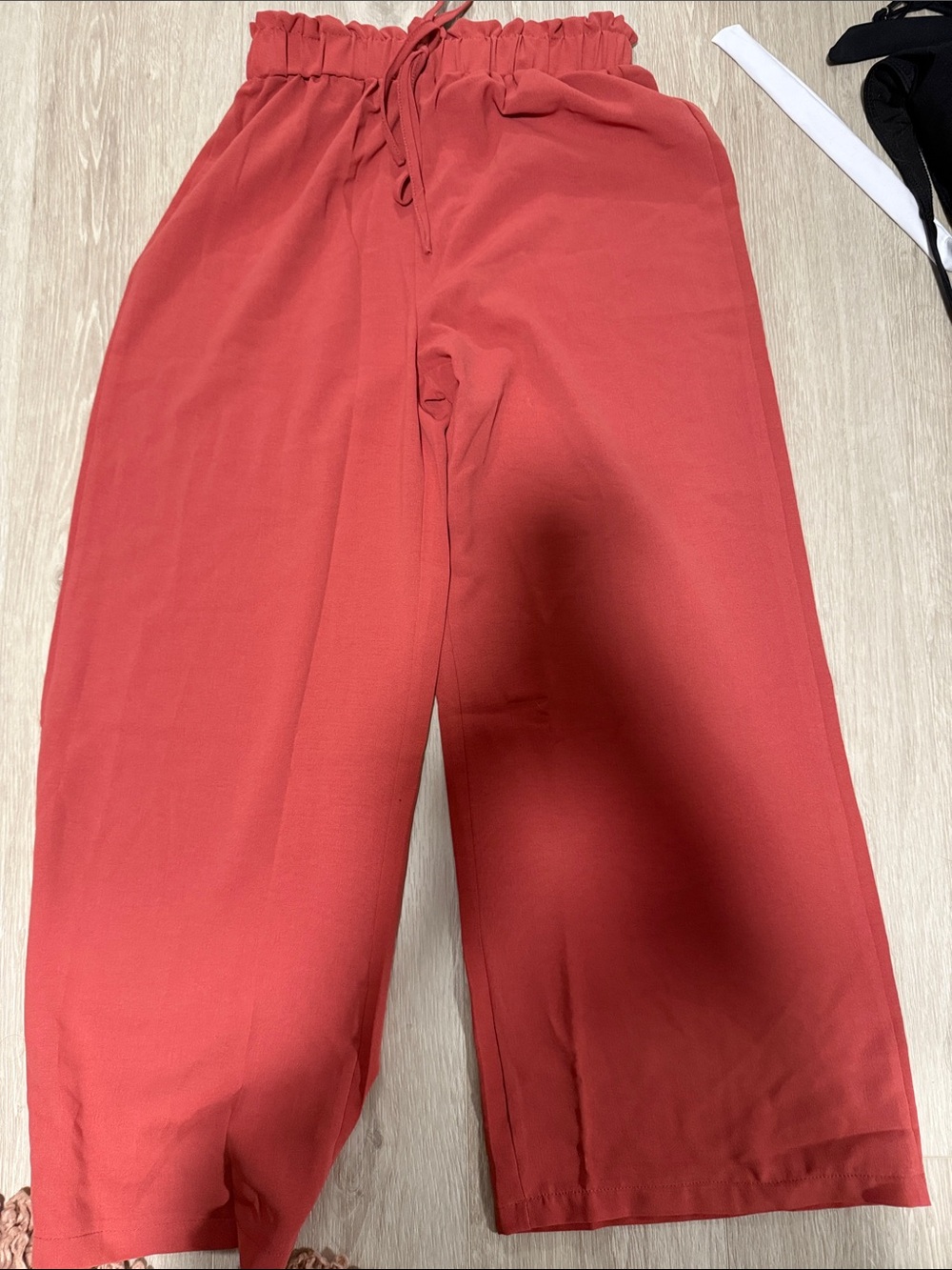 Women’s Rose coloured Elastic Waist Straight-Leg Pants